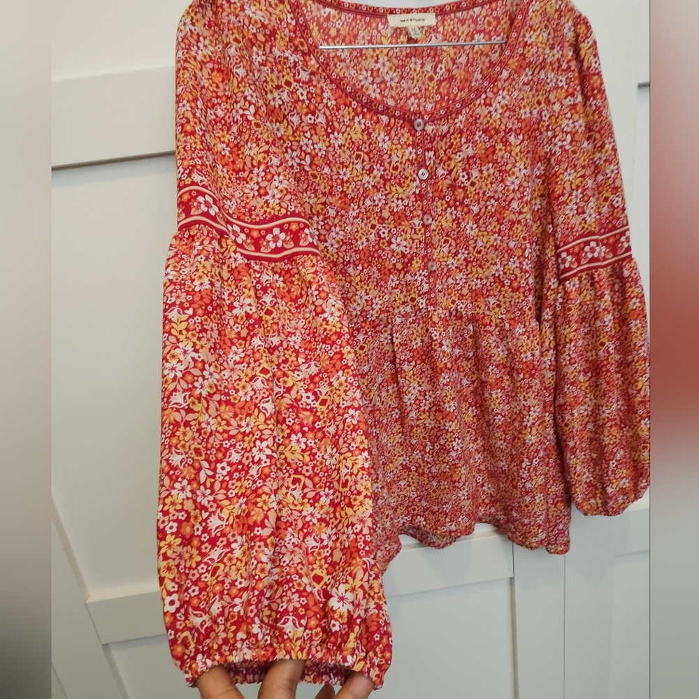 MAX STUDIO BOHEMIAN BLOUSE